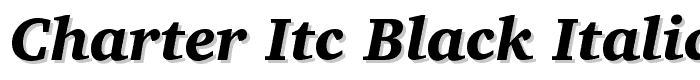 Charter ITC Black Italic BT font